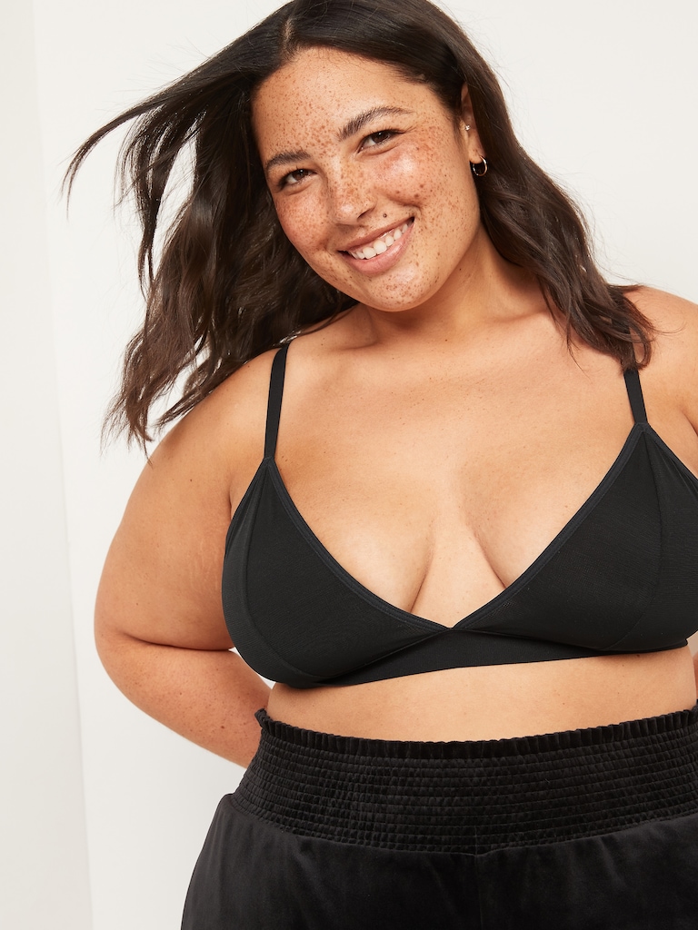 V-Neck Mesh Bralette Top 2-Pack