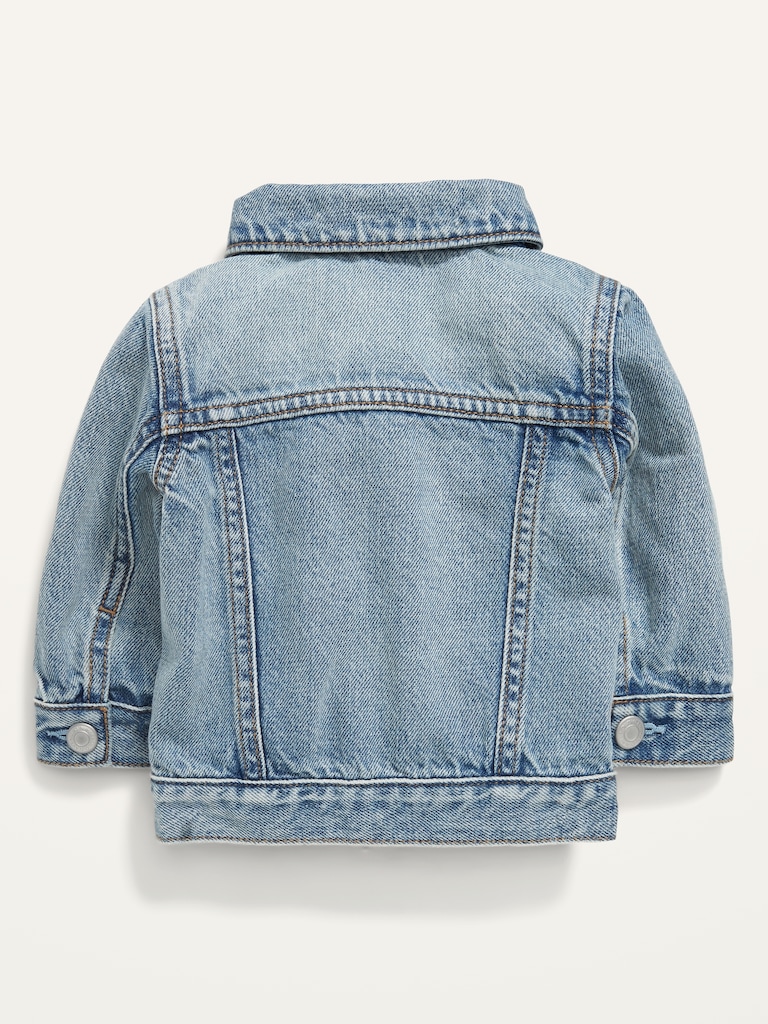 Unisex Light-Wash Jean Jacket for Baby