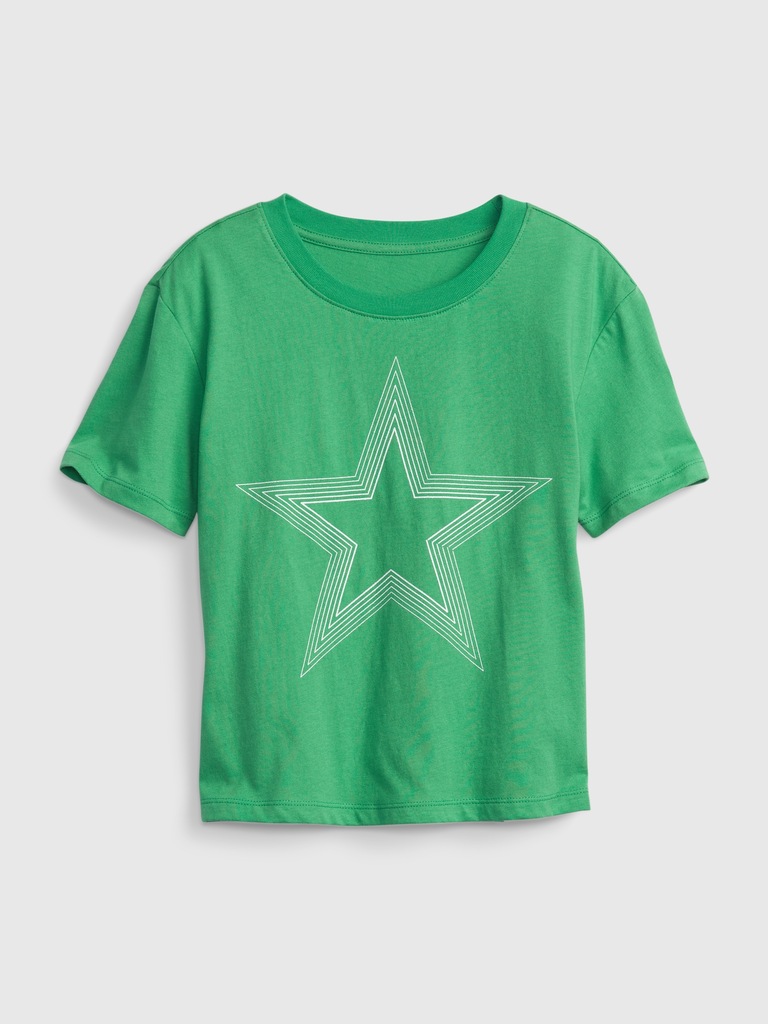 Kids 100% Organic Cotton Graphic Boxy T-Shirt