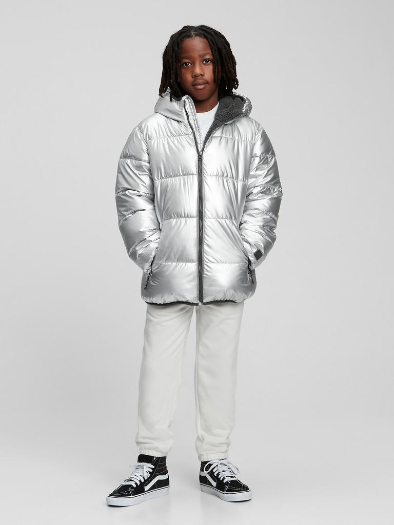 Kids Metallic Puffer