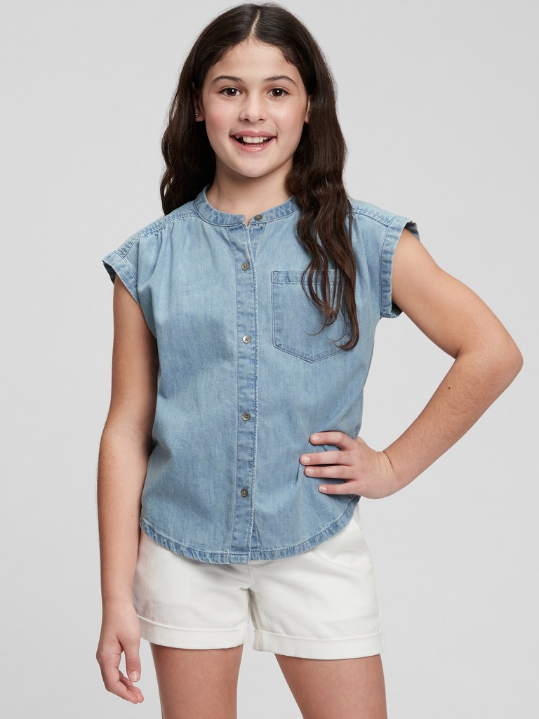 Kids Relaxed Denim Shirt