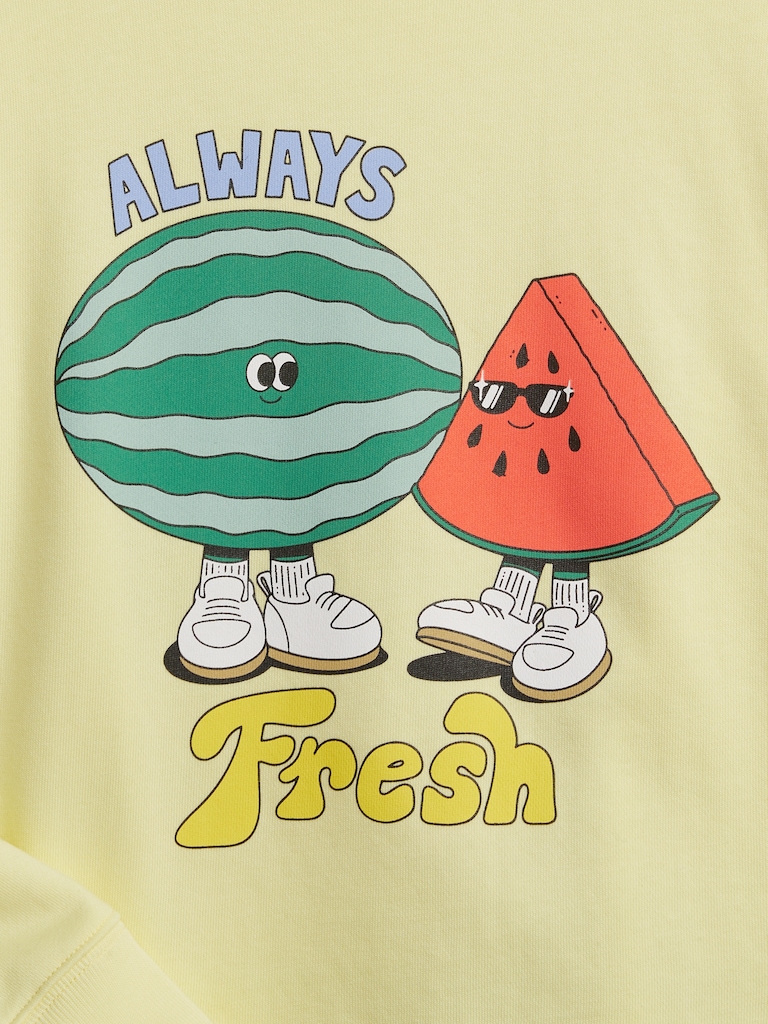 GapKids x Lauren Martin Graphic Cutoff Crewneck Sweatshirt