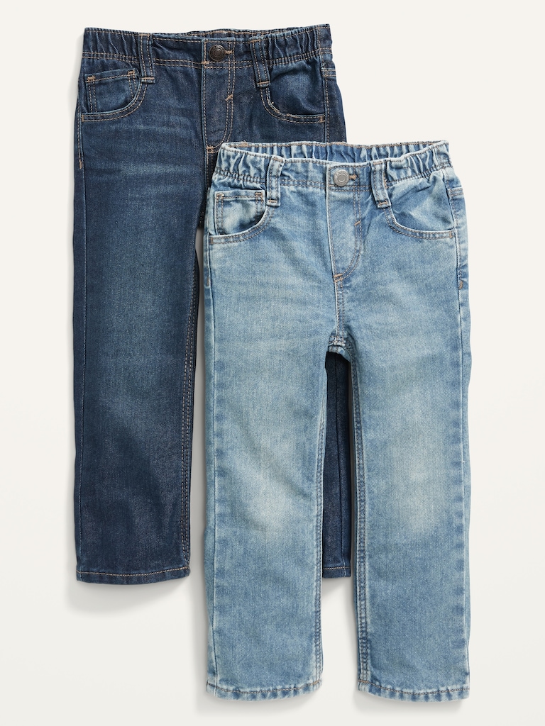 Wow Straight Unisex Pull-On Jeans 2-Pack for Toddler
