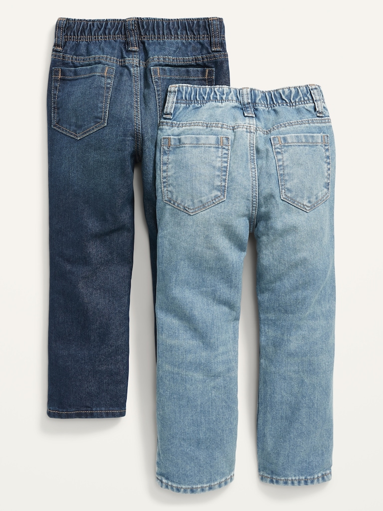 Wow Straight Unisex Pull-On Jeans 2-Pack for Toddler