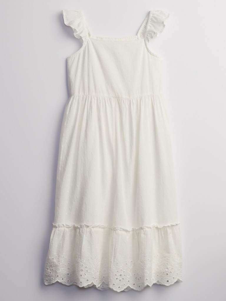 Kids Flutter Eyelet Dress