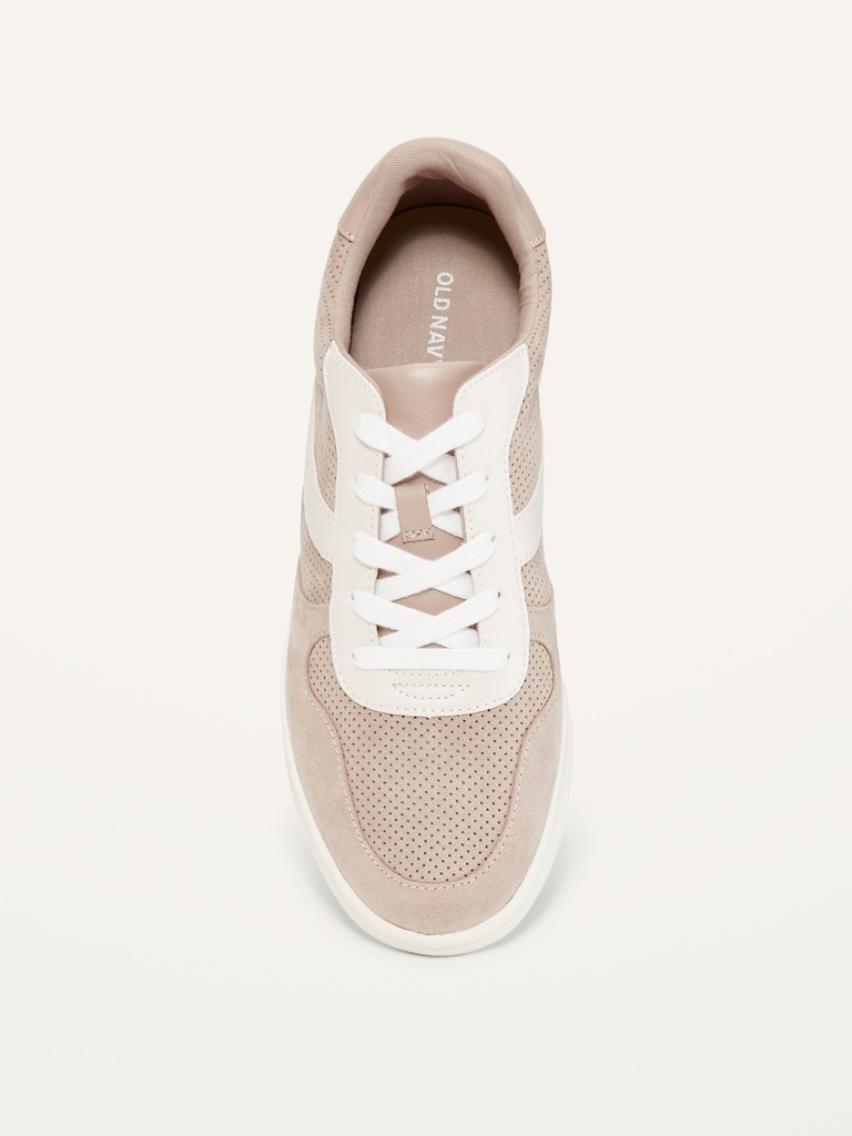 Soft-Brushed Faux-Suede Sneakers