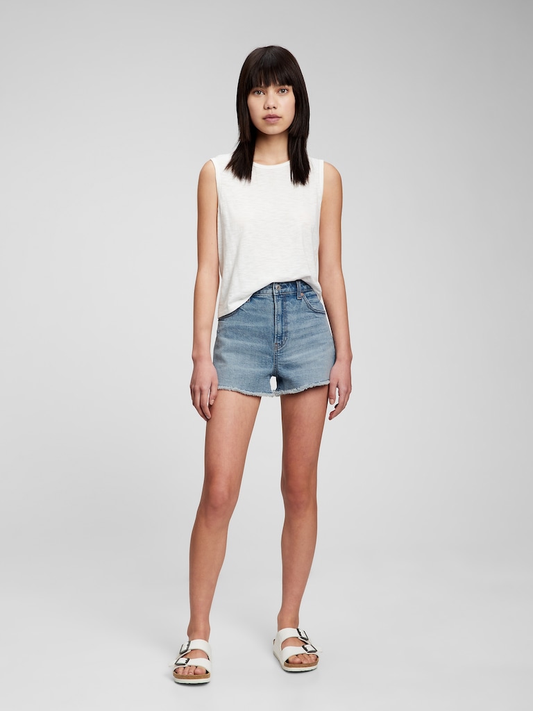 Teen Sky High Rise Denim Shorts