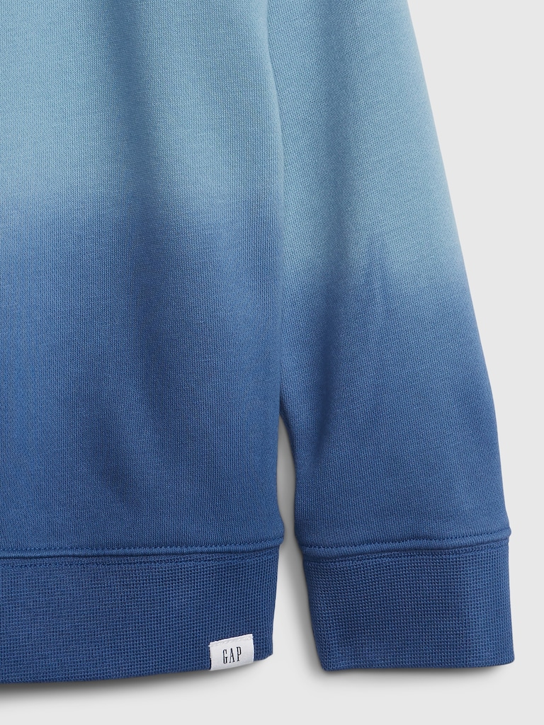 Coton ouaté ras du cou teint en plongée pour Tout-petit