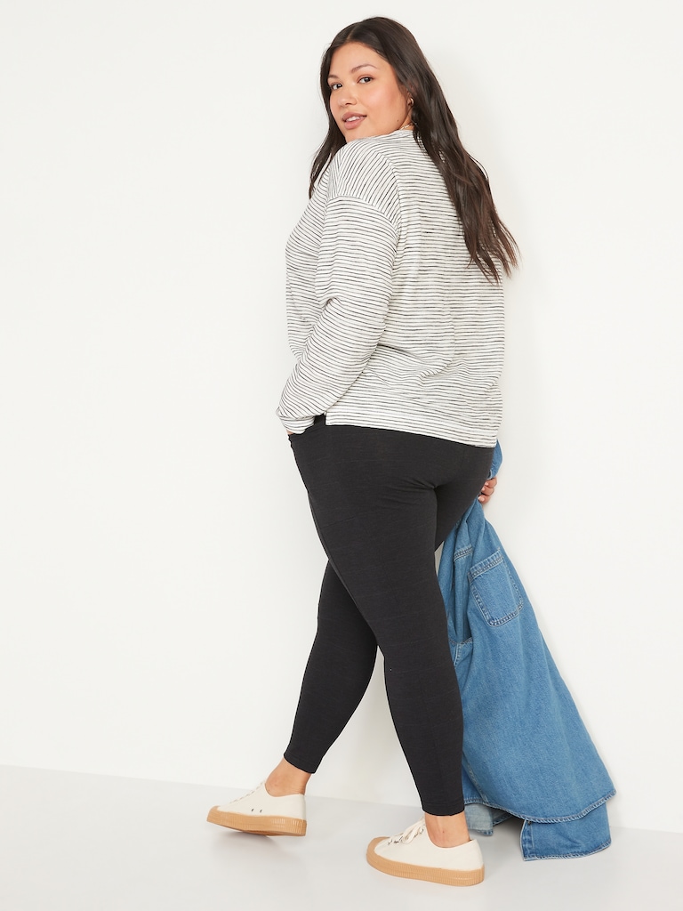 High-Waisted Side-Pocket 7/8-Length Leggings for Women