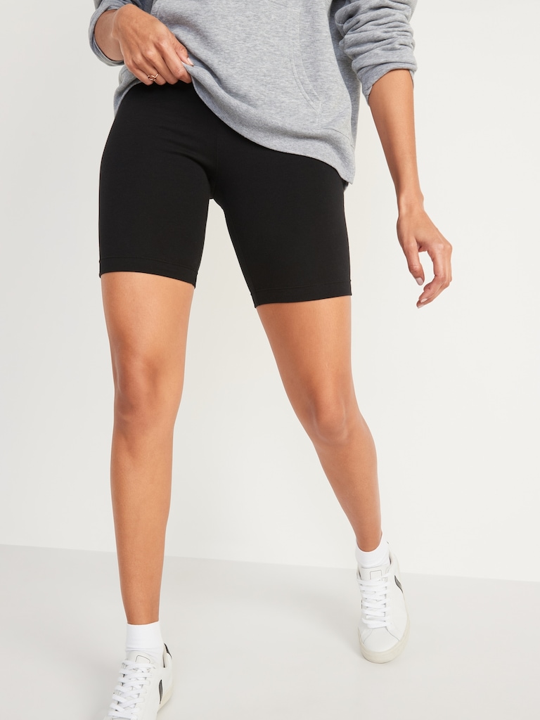 High-Waisted Biker Shorts -- 8-inch inseam