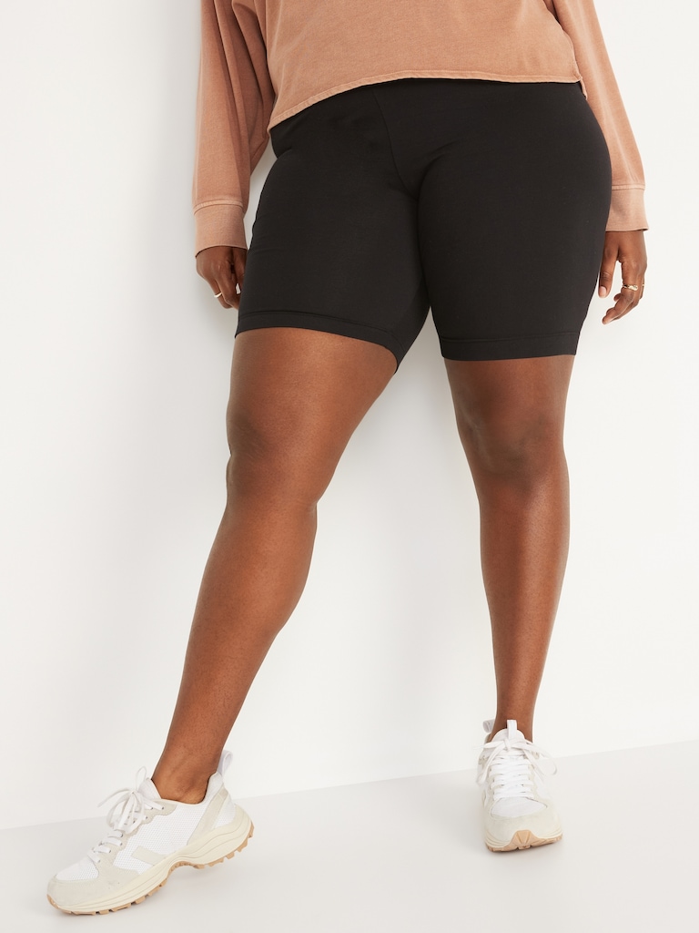 High-Waisted Biker Shorts -- 8-inch inseam