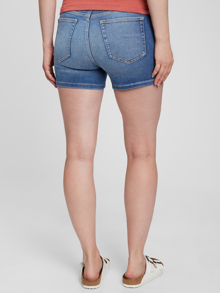 4" Maternity Inset Panel Denim Shorts