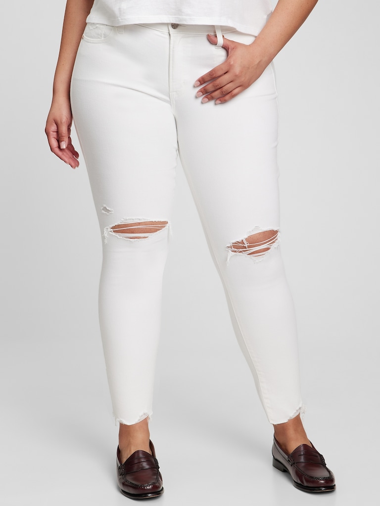 Mid Rise True Skinny Jeans with Washwell