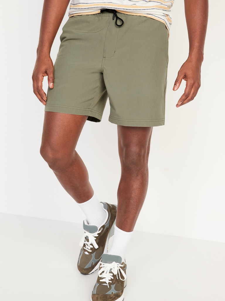 StretchTech Water-Repellent Jogger Shorts -- 7-inch inseam