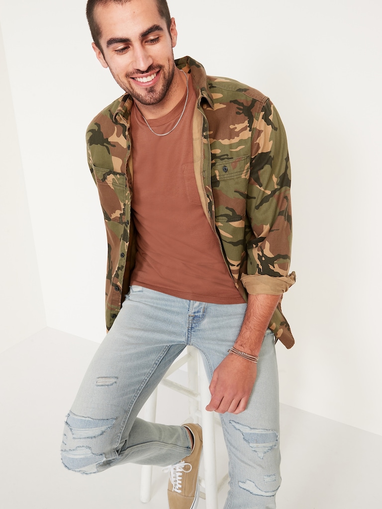 Skinny Built-In Flex Ripped Jeans