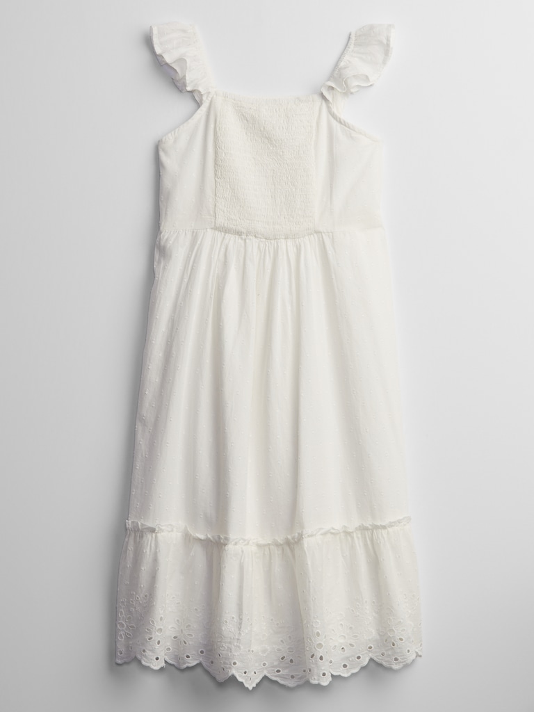 Kids Flutter Eyelet Dress
