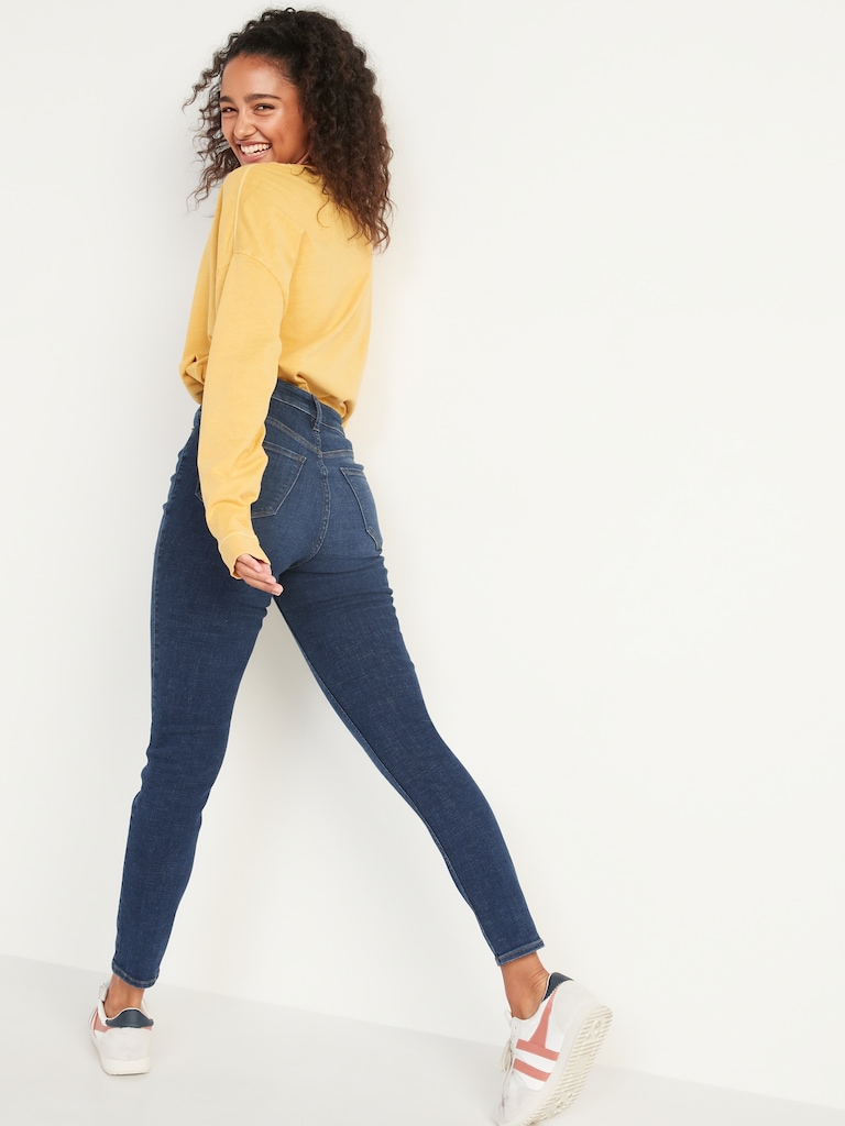 Higher High-Waisted Rockstar 360° Stretch Super-Skinny Ripped Jeans