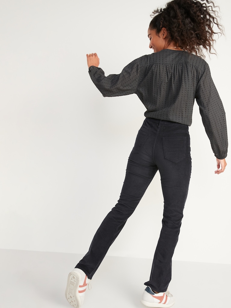 Extra High-Waisted Corduroy Boot-Cut Pants