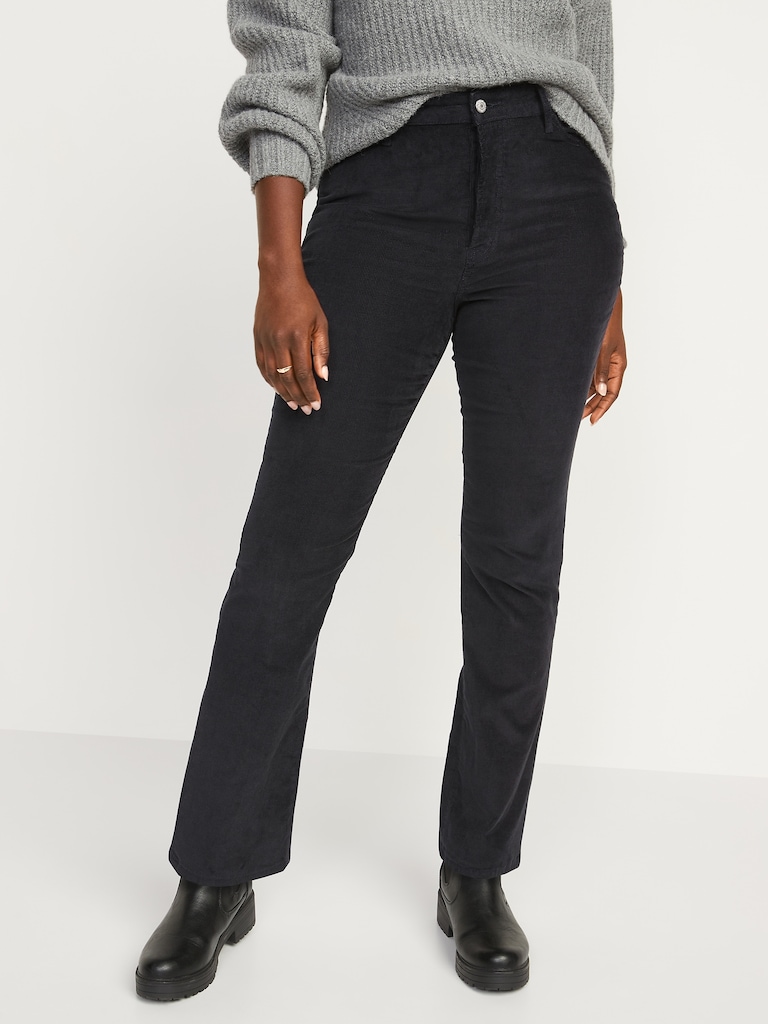 Extra High-Waisted Corduroy Boot-Cut Pants