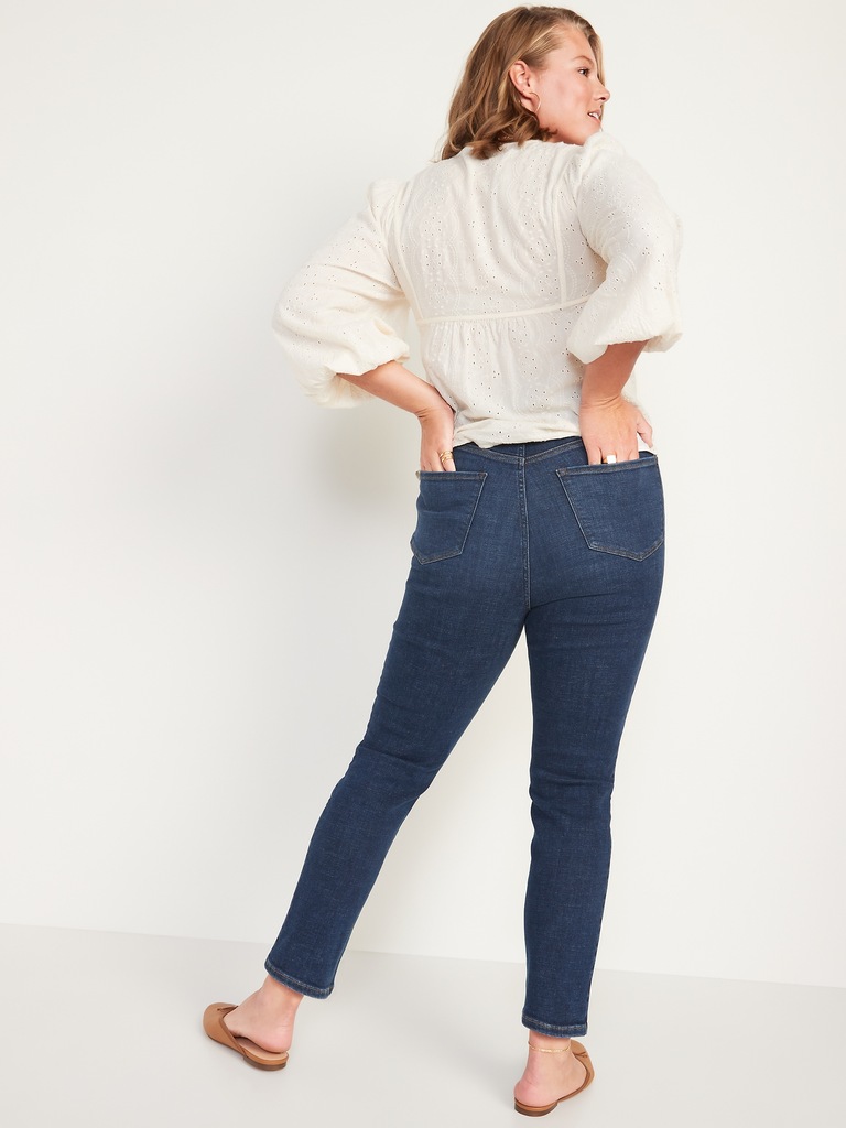 Higher High-Waisted Rockstar 360° Stretch Super-Skinny Ripped Jeans