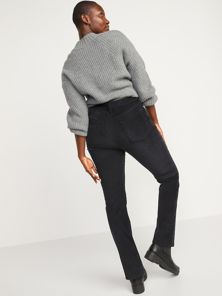 Extra High-Waisted Corduroy Boot-Cut Pants