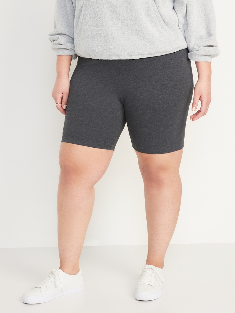 High-Waisted Biker Shorts -- 8-inch inseam