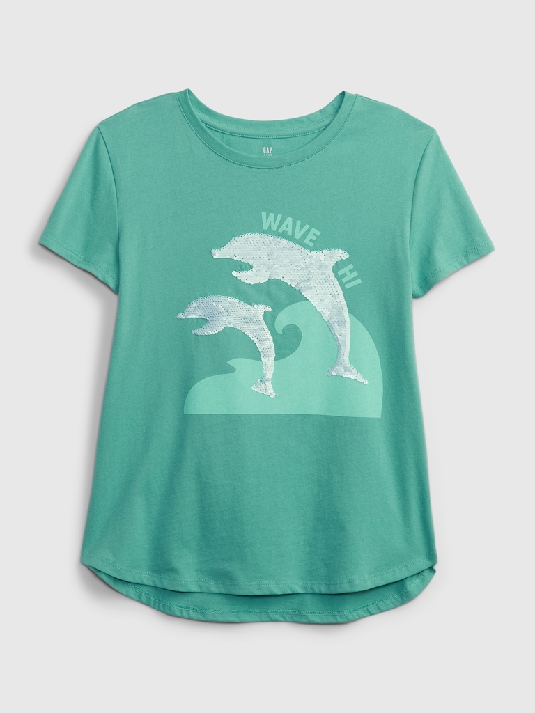 Kids 100% Organic Cotton Interactive Graphic T-Shirt