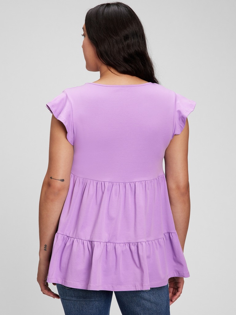 Maternity Flutter Sleeve Top