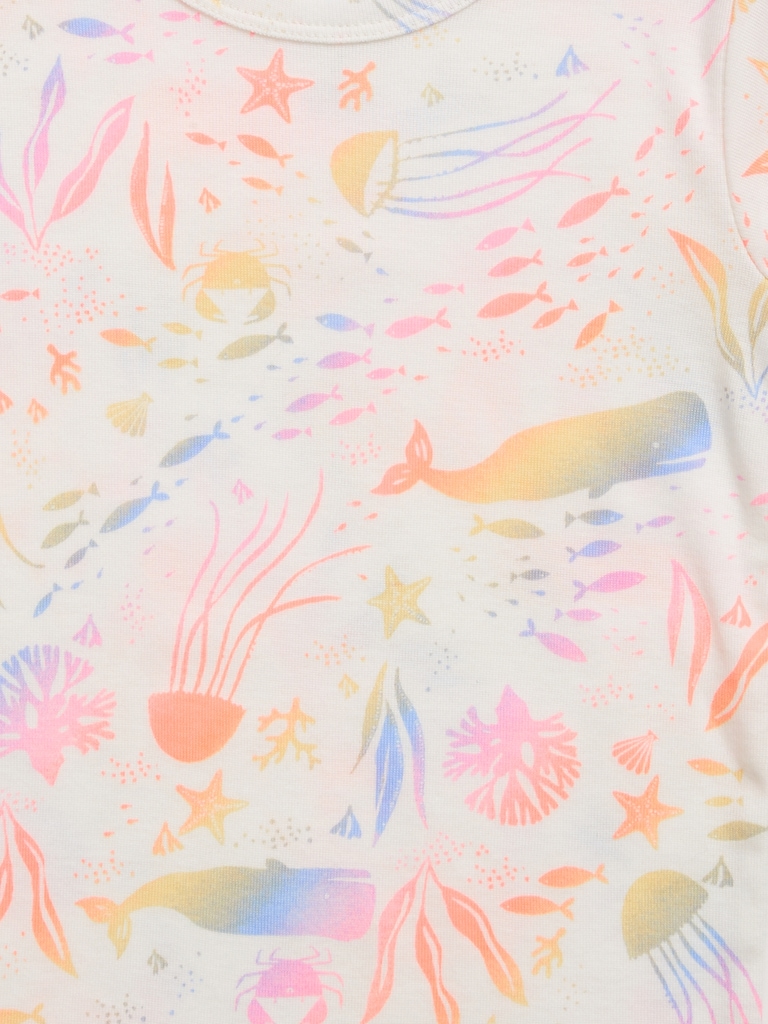 Baby & Toddler Organic Cotton Tie-Dye Sea Creature PJ Set