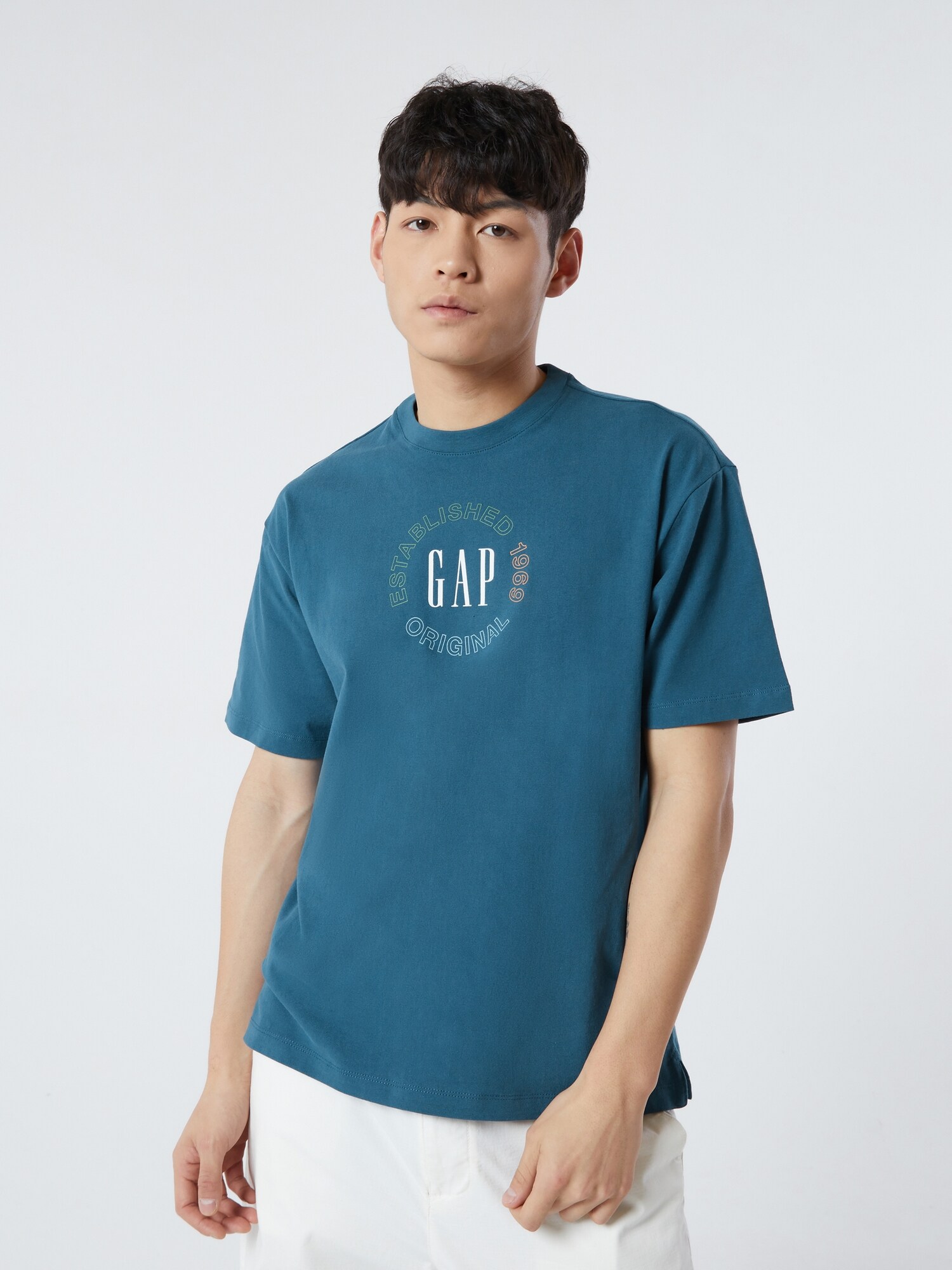 ウォッシュト ロー ジャージー Gapファッションロゴtシャツ