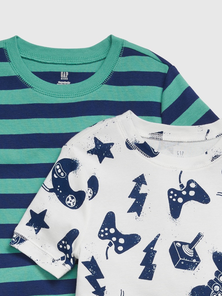 Kids 100% Organic Cotton Gamer PJ Shorts Set (2-Pack)