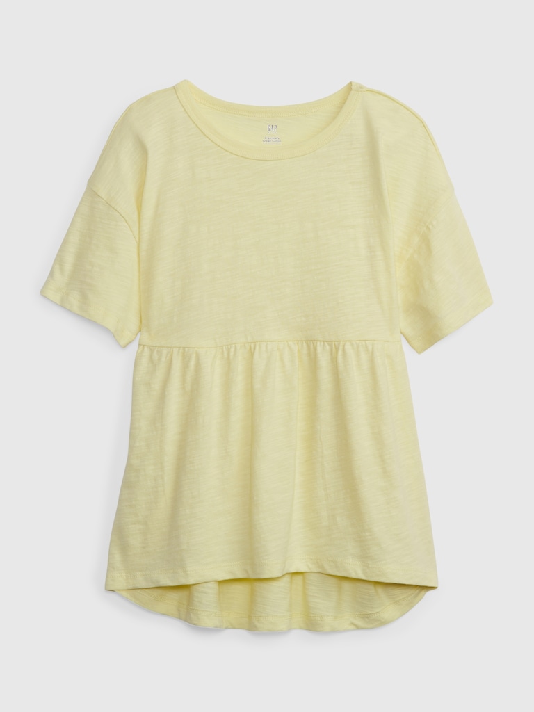 Kids 100% Organic Cotton Peplum Top