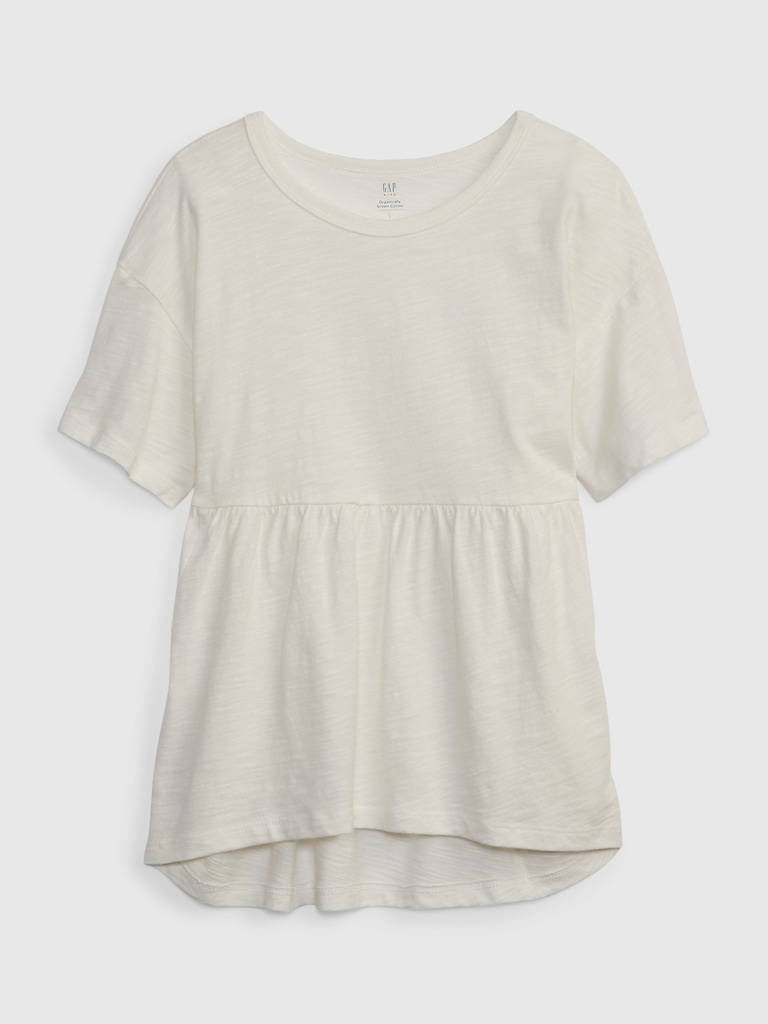 Kids 100% Organic Cotton Peplum Top