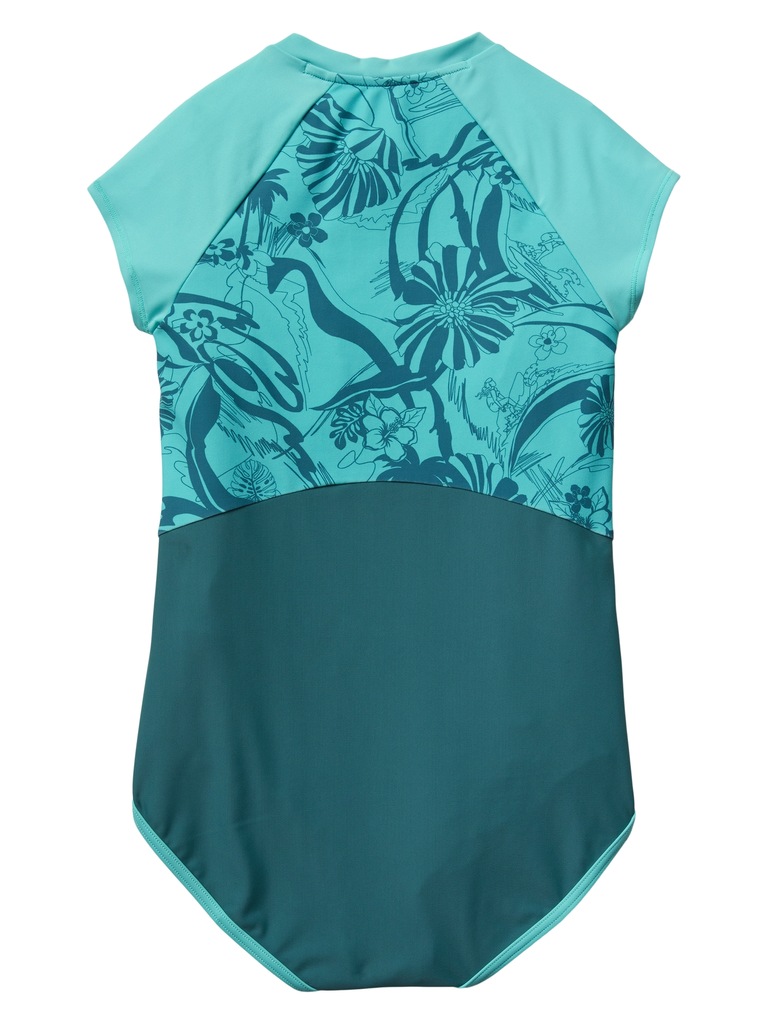 Maillot une-pièce à manches courtes