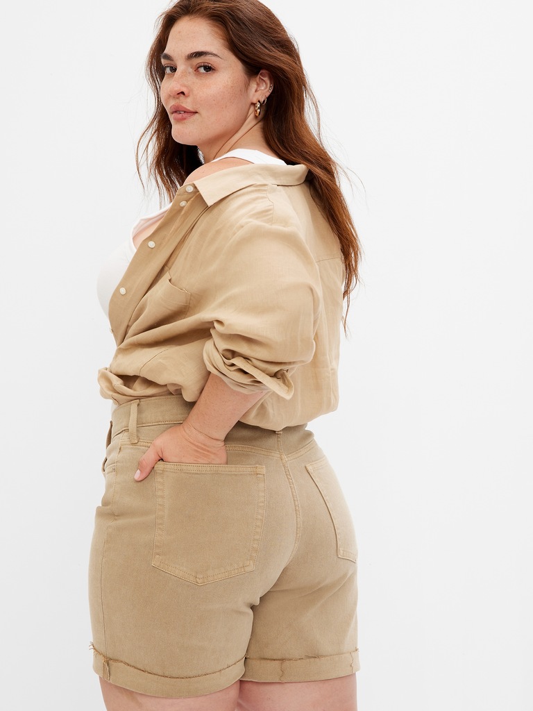 6" High Rise Cheeky Midi Shorts