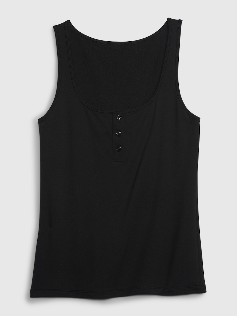 Supersoft Henley Tank Top