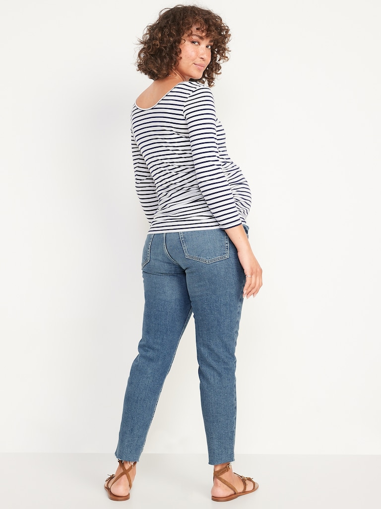 Maternity Front Low Panel O.G. Straight Cut-Off Ankle Jeans