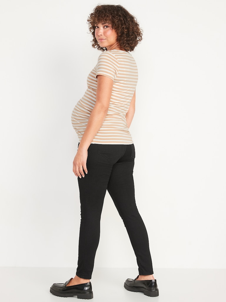 Maternity Premium Full Panel Rockstar Super Skinny Black Jeans