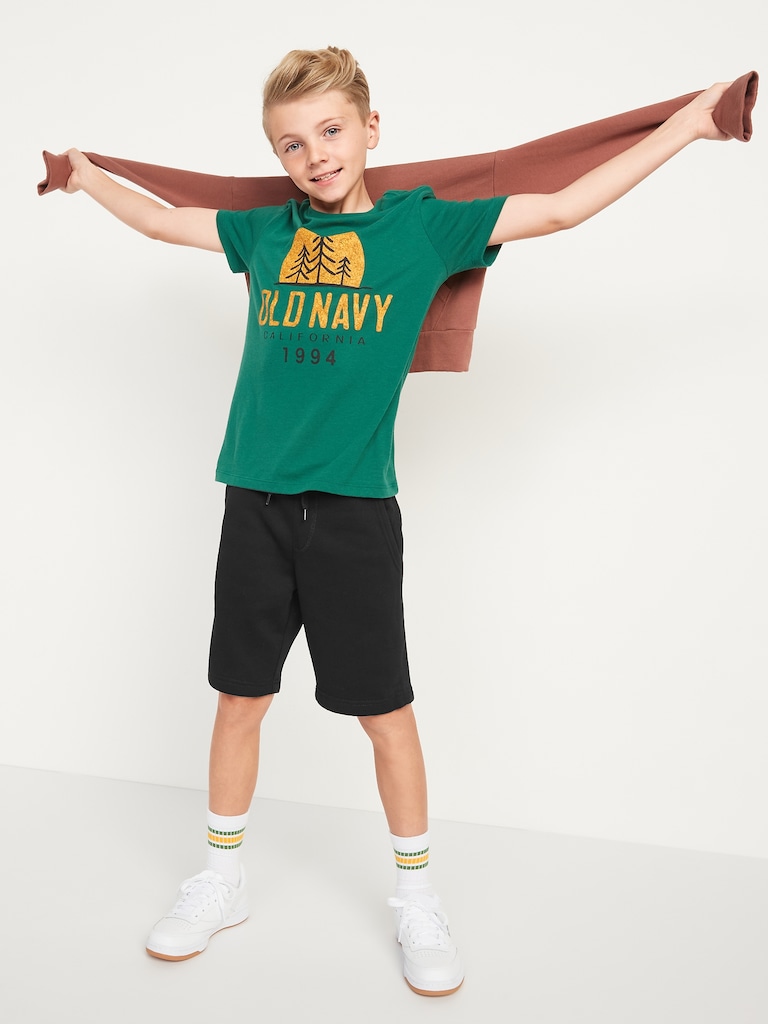Fleece Jogger Shorts for Boys (At Knee)