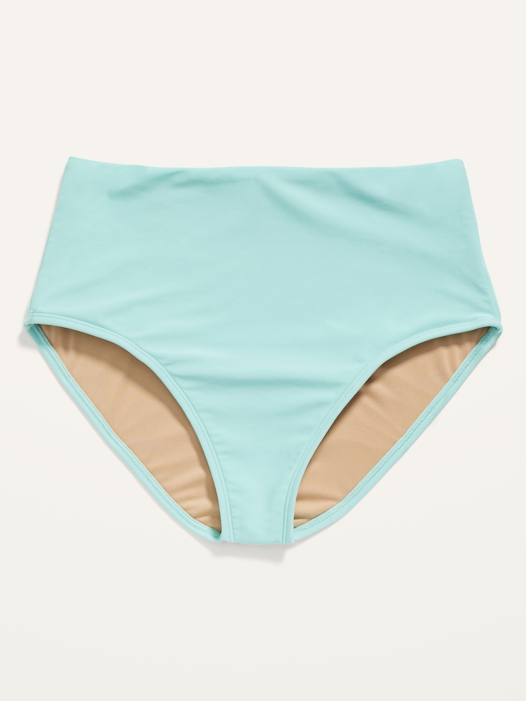 High-Waisted Bikini Swim Bottoms