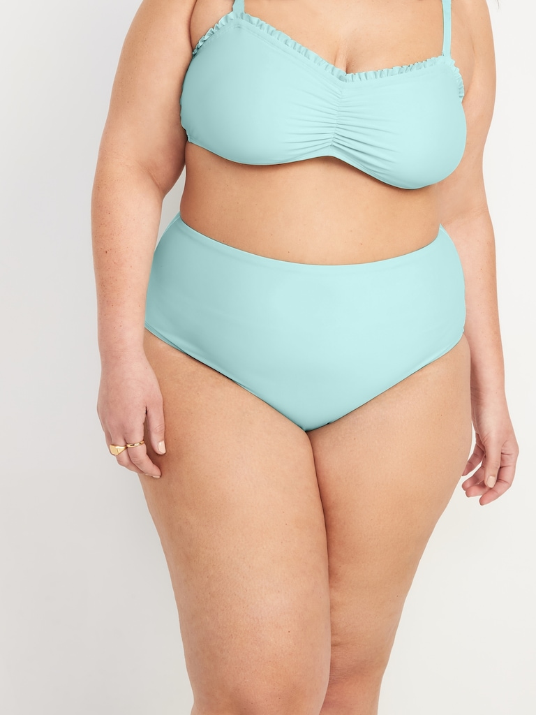 High-Waisted Bikini Swim Bottoms