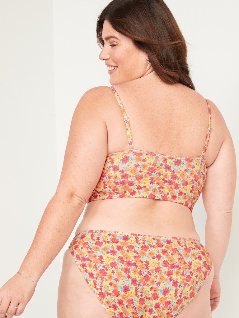 Piqué Underwire Longline Bikini Swim Top