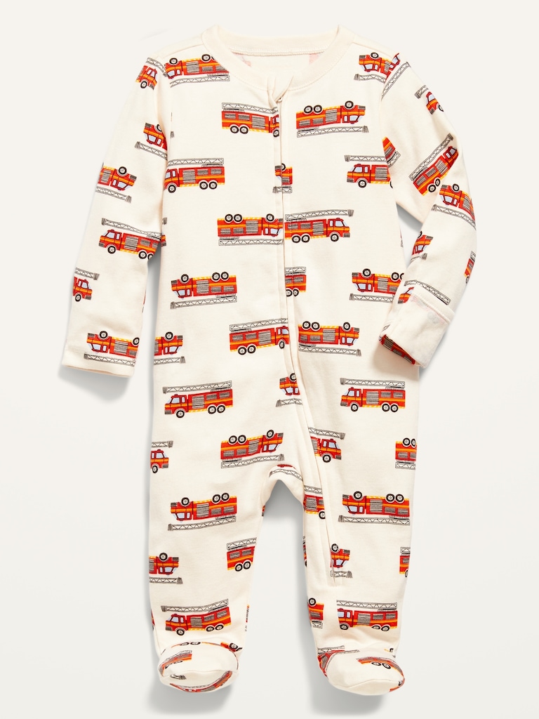Unisex Printed Footed Sleep & Play One-Piece for Baby