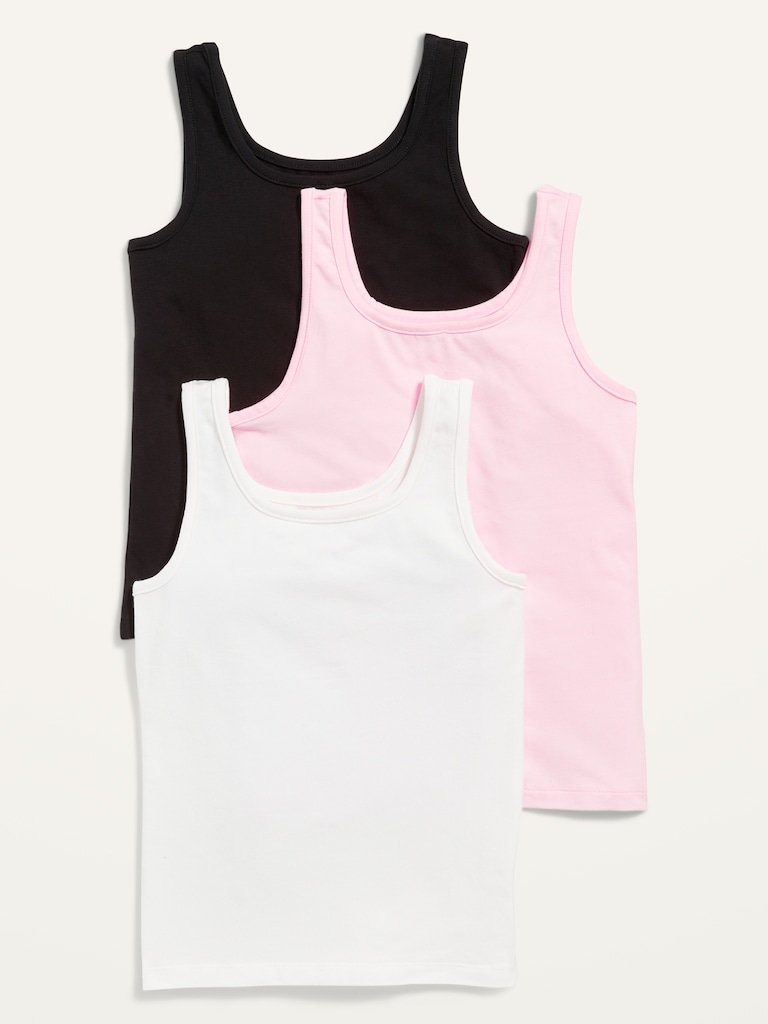Square-Neck Tank Top 3-Pack for Girls