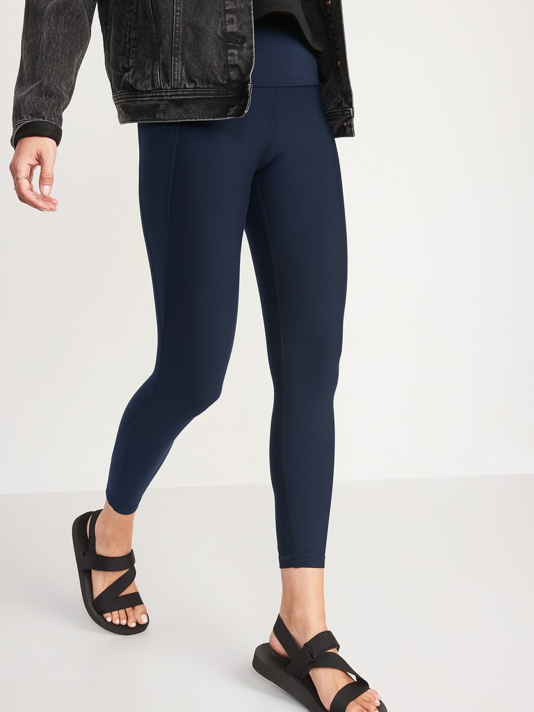 High-Waisted PowerPress Built-In Sculpt 7/8-Length Leggings For Women