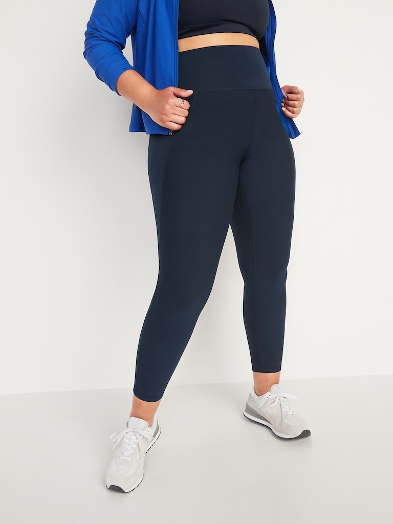 High-Waisted PowerPress Built-In Sculpt 7/8-Length Leggings For Women