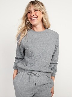 old navy quilted sweatshirt