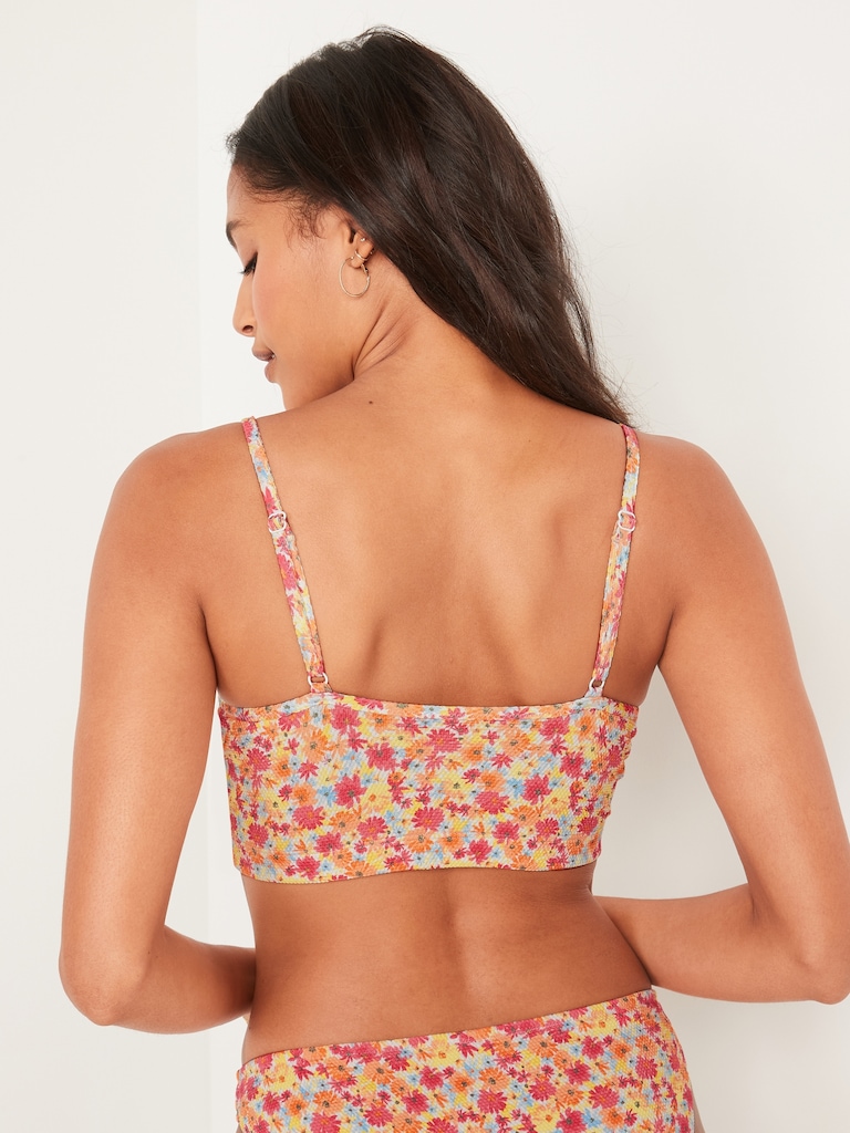 Piqué Underwire Longline Bikini Swim Top