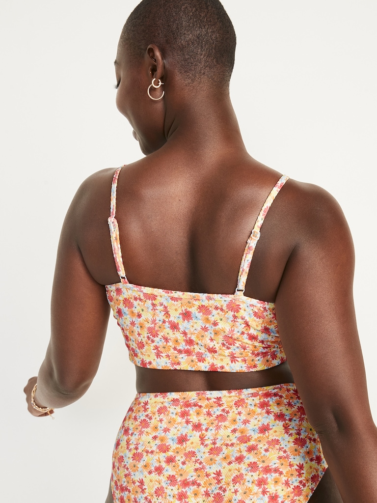 Piqué Underwire Longline Bikini Swim Top