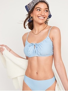 Oldnavy Gathered Keyhole-Front Bikini Swim Top for Women